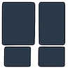 Molded Loop Floor Mats for 1966-1973 Ford Bronco [4-Piece, Dark Blue] - image 1