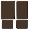 Molded Loop Floor Mats for 1966-1973 Ford Bronco [4-Piece, Dark Brown] - image 1