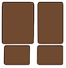 Molded Loop Floor Mats for 1966-1973 Ford Bronco [4-Piece, Dark Saddle] - image 1