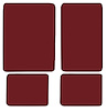 Molded Loop Floor Mats for 1966-1973 Ford Bronco [4-Piece, Maroon] - image 1