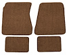 Molded Loop Floor Mats Fits Select 1968-1972 Buick, Chevrolet, Oldsmobile, Pontiac Models [4-Piece, Dark Saddle] - image 1