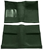 Molded Loop Carpet for 1964 Ford Mustang Coupe [OE-Style Jute Backing, Dark Green] - image 1