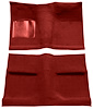 Molded Loop Carpet for 1964 Ford Mustang Coupe [Mass Backing, Red] - image 1