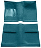 Molded Loop Carpet for 1964 Ford Mustang Coupe [Mass Backing, Medium Blue] - image 1