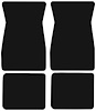Molded Loop Floor Mats for 1967-1969 Chevrolet Camaro, Ponitac Firebird/Trans Am [4-Piece, Black] - image 1