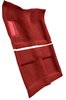 Molded Loop Carpet for 1964 Ford Mustang Convertible [OE-Style Jute Backing, Red] - image 2
