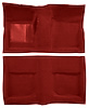 Molded Loop Carpet for 1965-1968 Ford Mustang Coupe [OE-Style Jute Backing, Red] - image 1