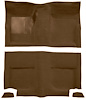 Molded Loop Carpet for 1965-1968 Ford Mustang Fastback [OE-Style Jute Backing, Dark Saddle] - image 1