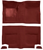 Molded Loop Carpet for 1965-1968 Ford Mustang Fastback [OE-Style Jute Backing, Maroon] - image 1