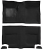 Molded Loop Carpet for 1965-1968 Ford Mustang Fastback [Mass Backing, Black] - image 1