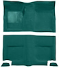 Molded Loop Carpet for 1965-1968 Ford Mustang Fastback [Mass Backing, Aqua] - image 1