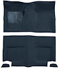 Molded Loop Carpet for 1965-1968 Ford Mustang Fastback [Mass Backing, Dark Blue] - image 1