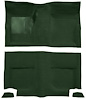 Molded Loop Carpet for 1965-1968 Ford Mustang Fastback [Mass Backing, Dark Green] - image 1