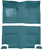 Molded Loop Carpet for 1965-1968 Ford Mustang Fastback [Mass Backing, Medium Blue] - image 1