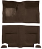 Molded Loop Carpet for 1965-1968 Ford Mustang Fastback [Mass Backing, Dark Brown] - image 1