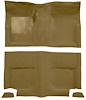 Molded Loop Carpet for 1965-1968 Ford Mustang Fastback [Mass Backing, Parchment] - image 1