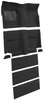 Molded Loop Carpet for 1965-1968 Ford Mustang Fastback [OE-Style Jute Backing, With Folddowns, Black] - image 2