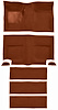 Molded Loop Carpet for 1965-1968 Ford Mustang Fastback [OE-Style Jute Backing, With Folddowns, Emberglow] - image 1