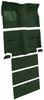 Molded Loop Carpet for 1965-1968 Ford Mustang Fastback [OE-Style Jute Backing, With Folddowns, Dark Green] - image 2