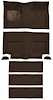 Molded Loop Carpet for 1965-1968 Ford Mustang Fastback [OE-Style Jute Backing, With Folddowns, Dark Brown] - image 1
