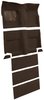 Molded Loop Carpet for 1965-1968 Ford Mustang Fastback [OE-Style Jute Backing, With Folddowns, Dark Brown] - image 2