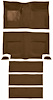 Molded Loop Carpet for 1965-1968 Ford Mustang Fastback [OE-Style Jute Backing, With Folddowns, Dark Saddle] - image 1