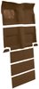 Molded Loop Carpet for 1965-1968 Ford Mustang Fastback [OE-Style Jute Backing, With Folddowns, Dark Saddle] - image 2