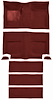 Molded Loop Carpet for 1965-1968 Ford Mustang Fastback [OE-Style Jute Backing, With Folddowns, Maroon] - image 1