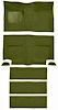 Molded Loop Carpet for 1965-1968 Ford Mustang Fastback [OE-Style Jute Backing, With Folddowns, Moss Green] - image 1