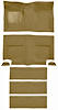Molded Loop Carpet for 1965-1968 Ford Mustang Fastback [OE-Style Jute Backing, With Folddowns, Parchment] - image 1