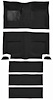 Molded Loop Carpet for 1965-1968 Ford Mustang Fastback [Mass Backing, With Folddowns, Black] - image 1