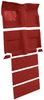 Molded Loop Carpet for 1965-1968 Ford Mustang Fastback [Mass Backing, With Folddowns, Red] - image 2
