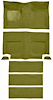 Molded Loop Carpet for 1965-1968 Ford Mustang Fastback [Mass Backing, With Folddowns, Ivy Gold] - image 1