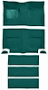 Molded Loop Carpet for 1965-1968 Ford Mustang Fastback [Mass Backing, With Folddowns, Aqua] - image 1