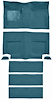 Molded Loop Carpet for 1965-1968 Ford Mustang Fastback [Mass Backing, With Folddowns, Ford Blue] - image 1