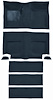 Molded Loop Carpet for 1965-1968 Ford Mustang Fastback [Mass Backing, With Folddowns, Dark Blue] - image 1