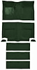 Molded Loop Carpet for 1965-1968 Ford Mustang Fastback [Mass Backing, With Folddowns, Dark Green] - image 1