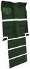 Molded Loop Carpet for 1965-1968 Ford Mustang Fastback [Mass Backing, With Folddowns, Dark Green] - image 2