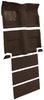 Molded Loop Carpet for 1965-1968 Ford Mustang Fastback [Mass Backing, With Folddowns, Dark Brown] - image 2