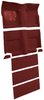 Molded Loop Carpet for 1965-1968 Ford Mustang Fastback [Mass Backing, With Folddowns, Maroon] - image 2