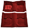 Molded Nylon-Loop Passenger Area Carpet for 1969-1970 Ford Mustang Coupe and Fastback [Mass Backing, Red] - image 1