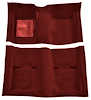 Molded Nylon-Loop Carpet for 1969-1970 Ford Mustang Convertible [Mass Backing, Red] - image 1