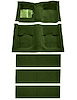 Molded Nylon-Loop Passenger and Fold Down Seat Area Carpet for 1969-1970 Ford Mustang Fastback [OE-Style Jute Backing, Green] - image 1