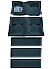 Molded Nylon-Loop Passenger and Fold Down Seat Area Carpet for 1969-1970 Ford Mustang Fastback [Mass Backing, Dark Blue] - image 1