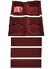 Molded Nylon-Loop Passenger and Fold Down Seat Area Carpet for 1969-1970 Ford Mustang Fastback [Mass Backing, Maroon] - image 1