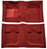 Molded Nylon-Loop Passenger Area Carpet for 1971-1973 Ford Mustang Coupe and Fastback [Mass Backing, Medium Red] - image 1