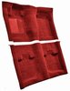 Molded Nylon-Loop Passenger Area Carpet for 1971-1973 Ford Mustang Coupe and Fastback [Mass Backing, Medium Red] - image 2