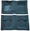 Molded Nylon-Loop Passenger Area Carpet for 1971-1973 Ford Mustang Coupe and Fastback [Mass Backing, Medium Blue] - image 1