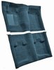 Molded Nylon-Loop Passenger Area Carpet for 1971-1973 Ford Mustang Coupe and Fastback [Mass Backing, Medium Blue] - image 2