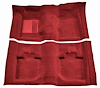 Molded Nylon-Loop Passenger Area Carpet for 1971-1973 Ford Mustang Convertible [Mass Backing, Medium Red] - image 1